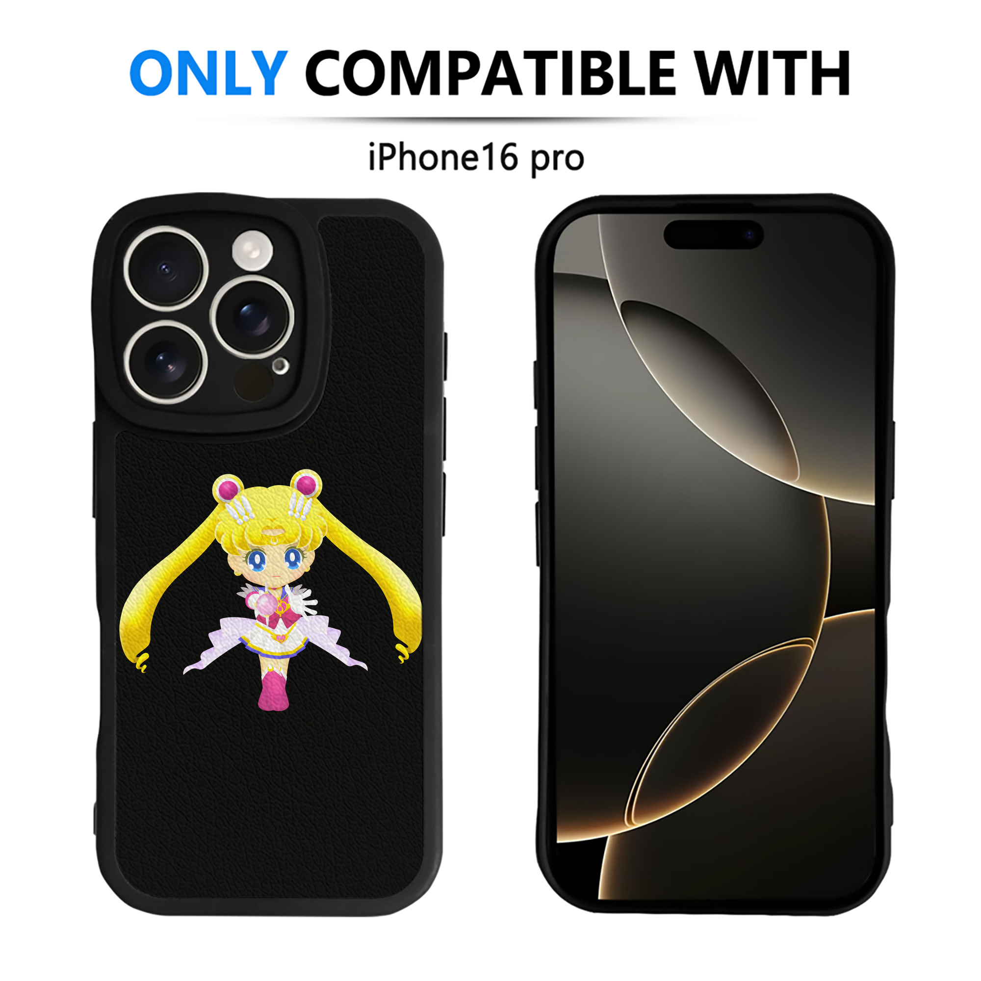 （画像用） 美少女戦士セーラームーン 月野 うさぎ つきの うさぎ Sailor Moon Tsukino Usagi 【iPhone 16シリーズ対応】シリコンスマホケース（レザー調） 材質：シリコン